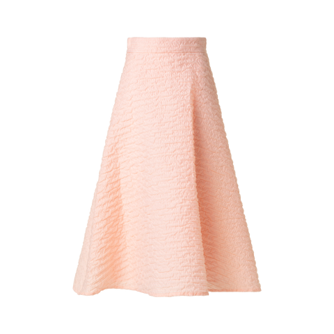 Flared Midi Skirt in 3D Bubble Organza