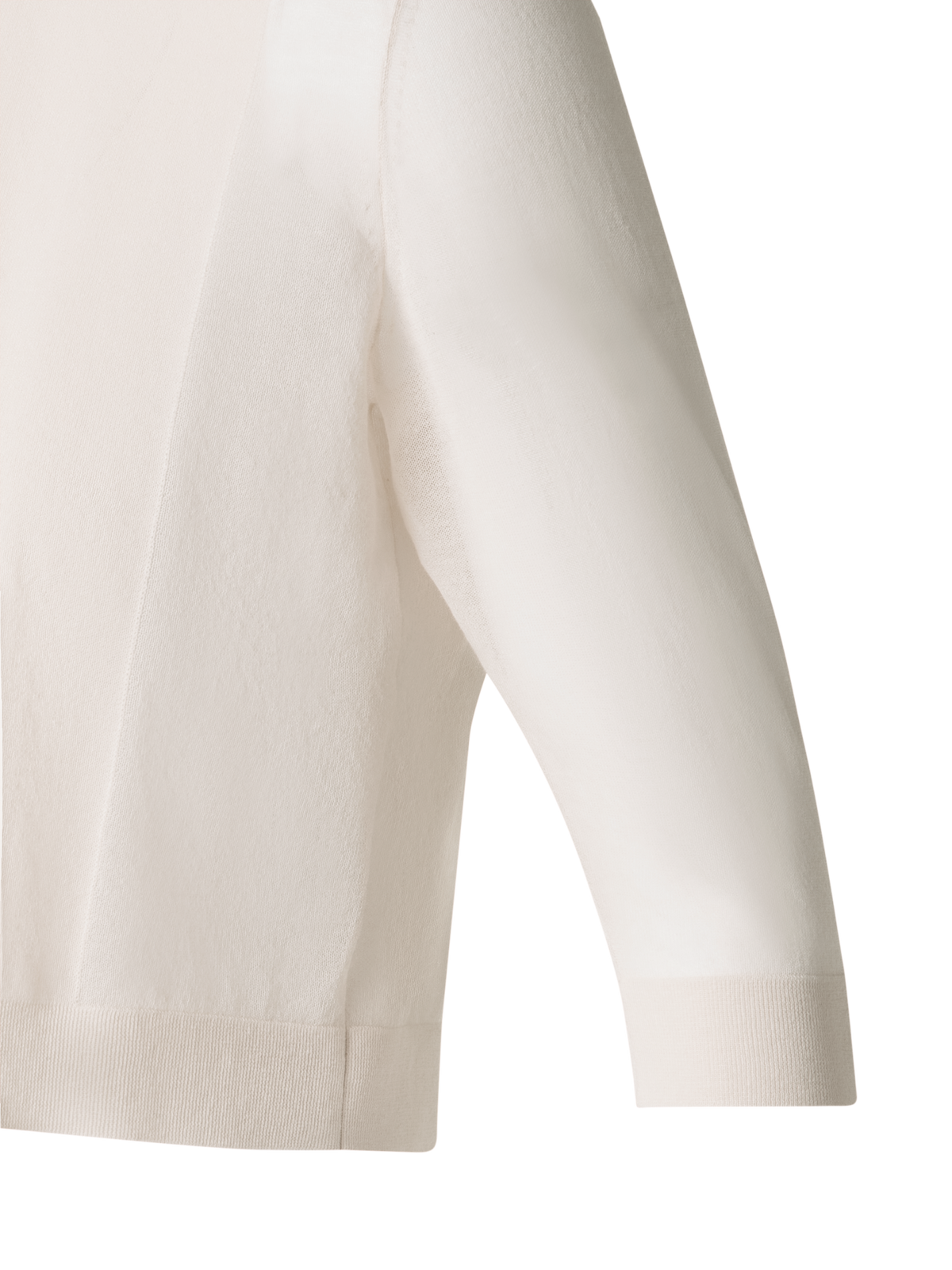 Designer Semi-Sheer Short Knit Cardigan - neutral - ecru - white