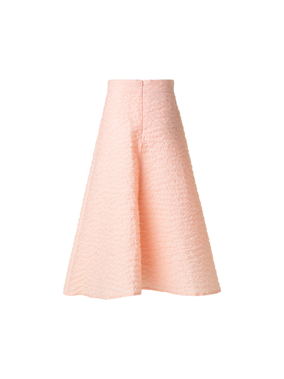Designer Flared Midi Skirt in 3D Bubble Organza - pastel - pink
