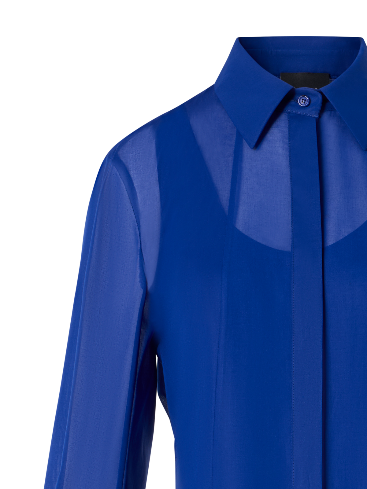 Midi A-Line Dress in Cotton Voile Lapis Blue / 10