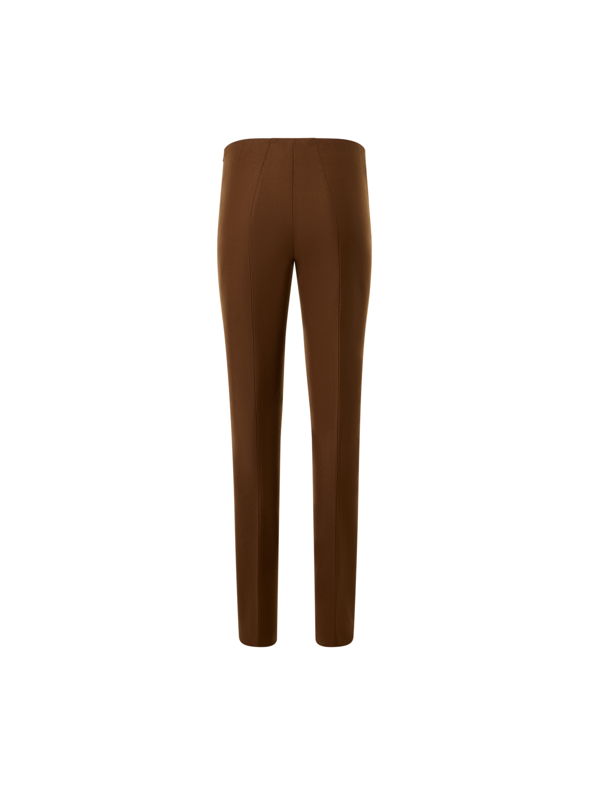 Designer Slim Wool Stretch Flannel Pants - brown