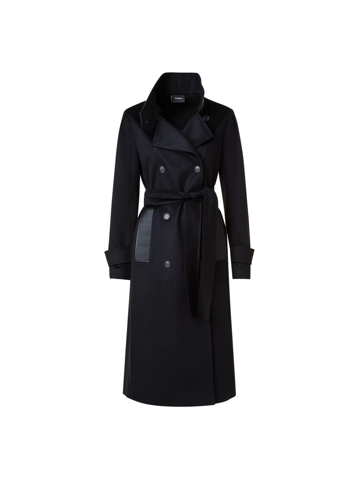 Cashmere Coat with Horsehair Collar and Pocket – Akris Inc. Cashmere Coat with Horsehair Collar and Pocket – Akris Inc.
