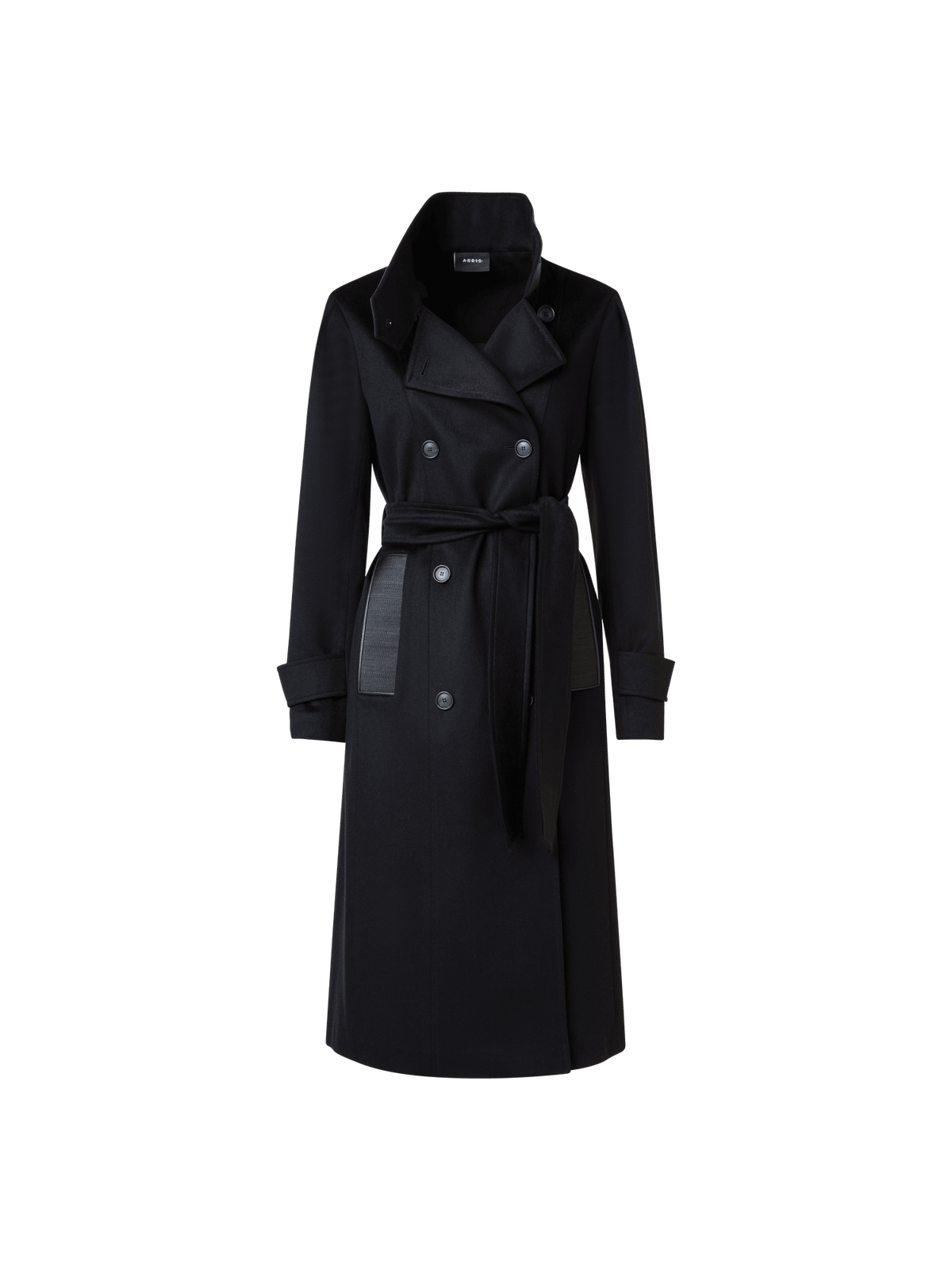 AKRIS カシミヤ100% 比翼 ジャケット 38 イタリア製 ブラック 高級 Cashmere Coat with Horsehair Collar and Pocket – Akris Inc.