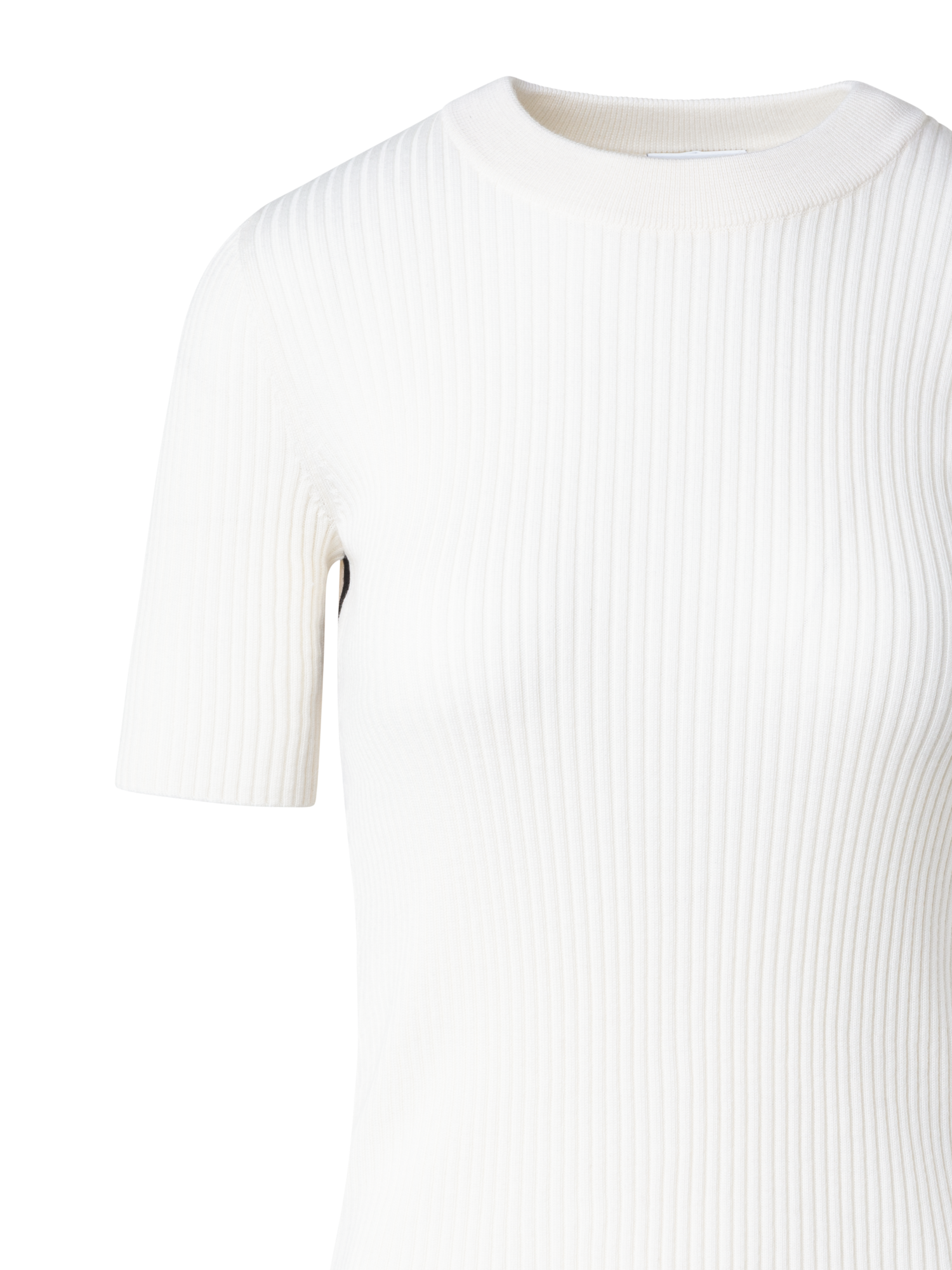 Designer Merino Wool Knit Sweater with Contrast Piping - multicolor - ecru - white