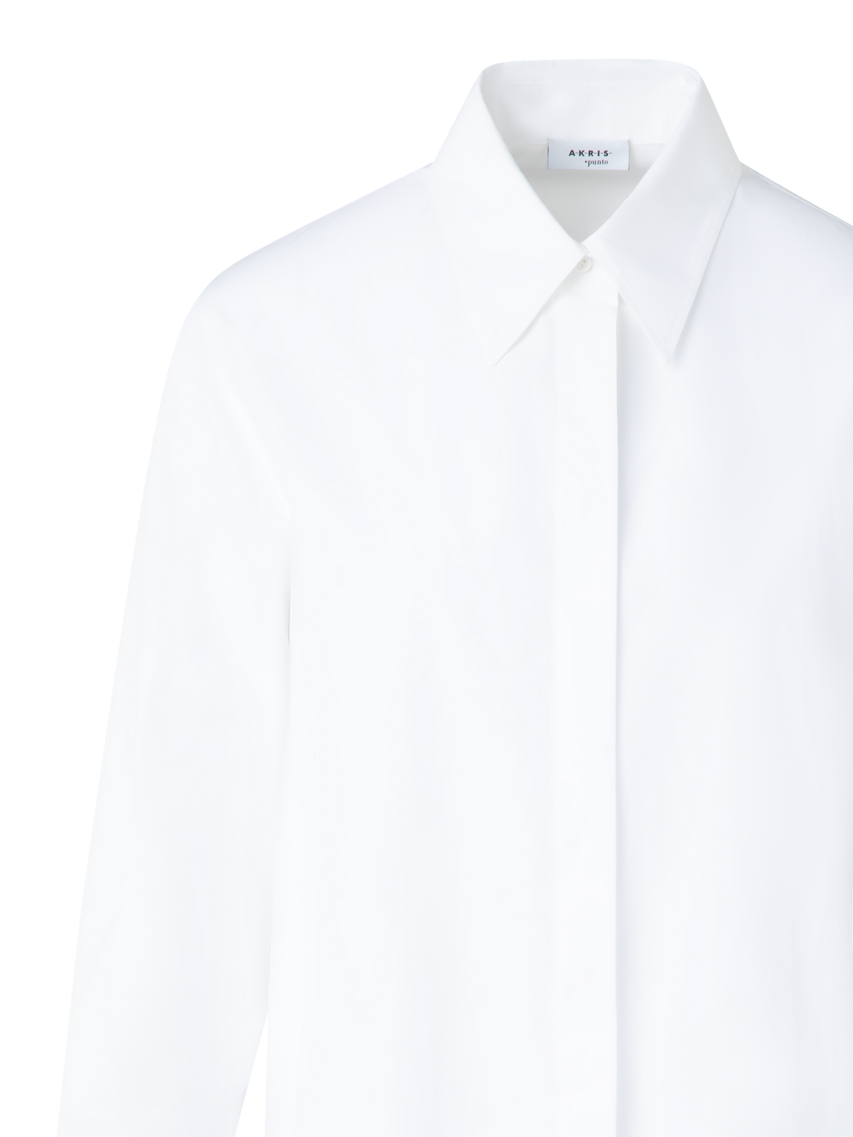 Designer Relaxed Cotton Tunic Blouse - neutral - ecru - white