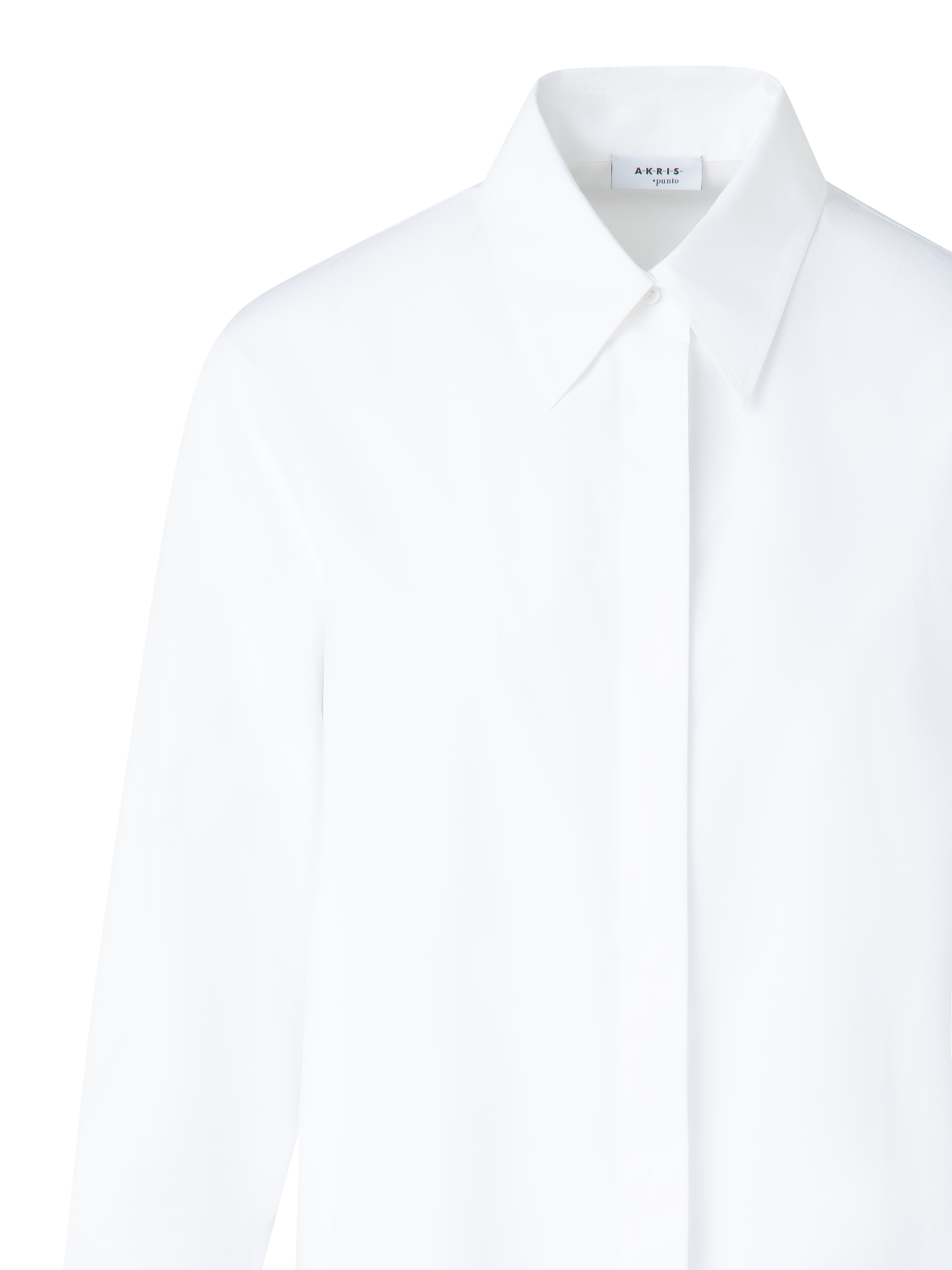 Designer Relaxed Cotton Tunic Blouse - neutral - ecru - white