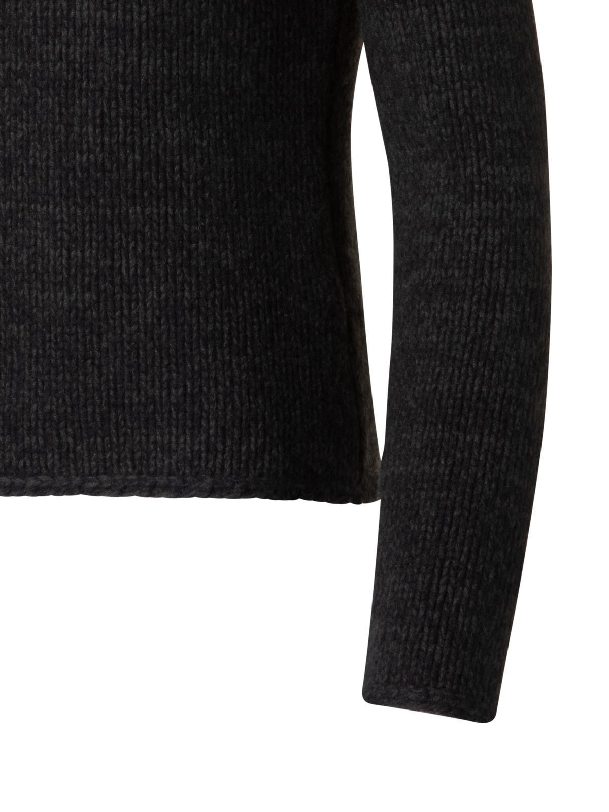 Designer Mouliné Cashmere Wool Mock Neck Sweater - green