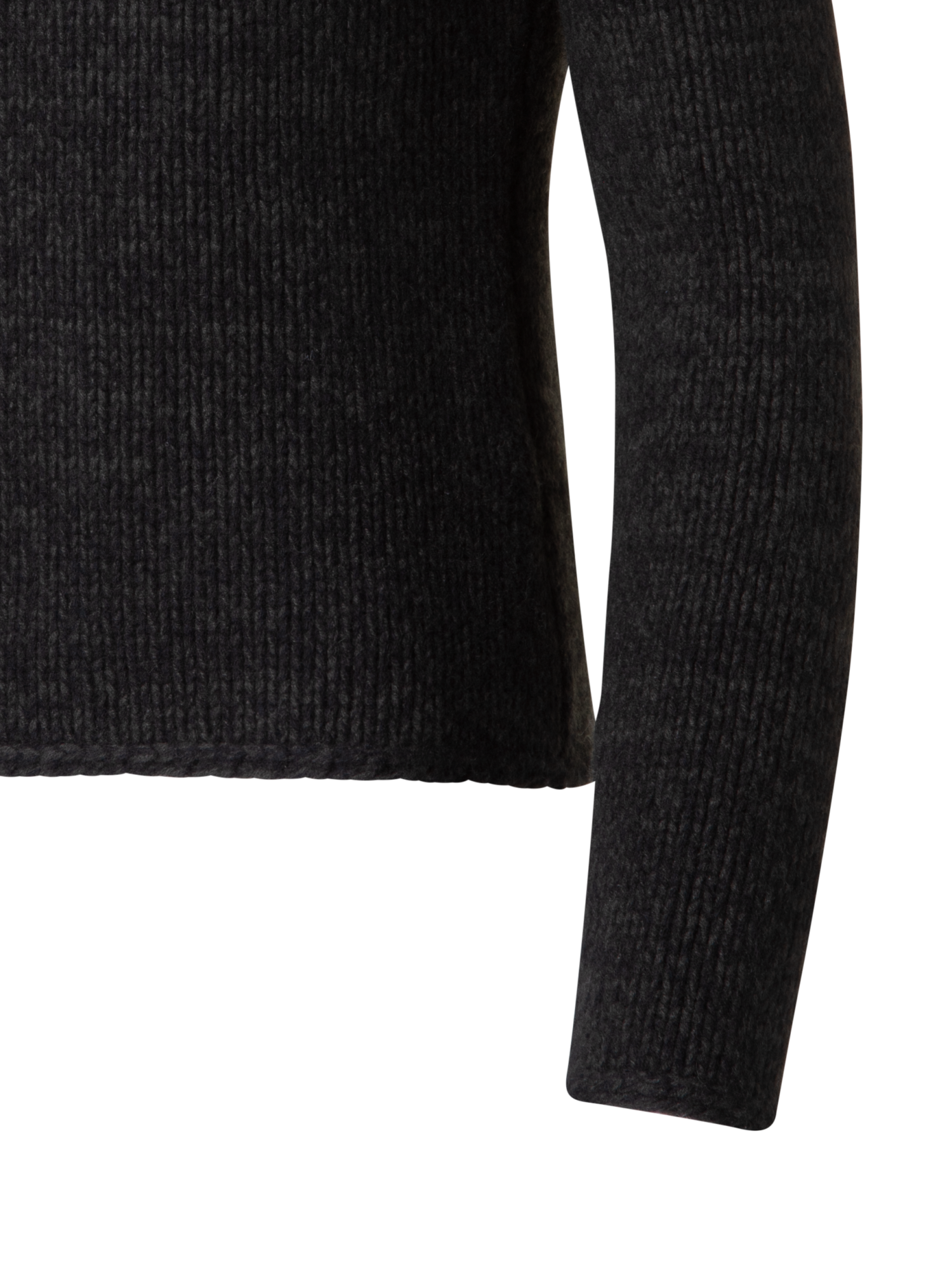 Designer Mouliné Cashmere Wool Mock Neck Sweater - green