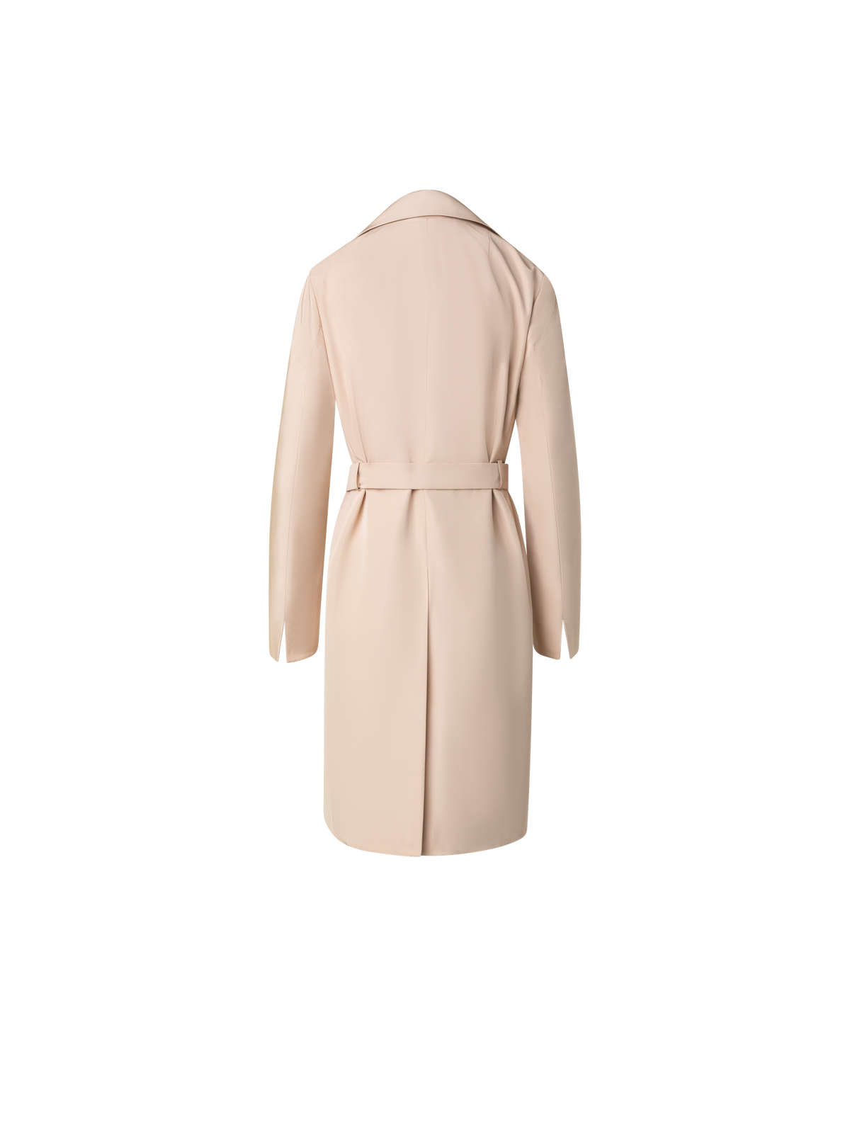 Designer Water Repellent Silk Trench Coat - neutral - beige