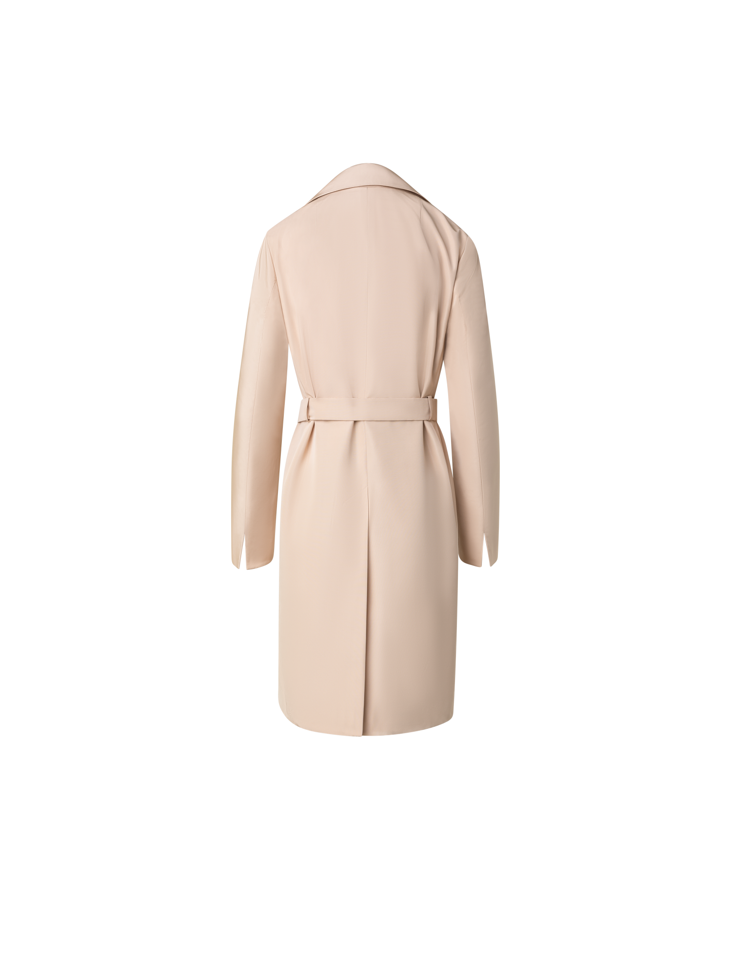 Designer Water Repellent Silk Trench Coat - neutral - beige