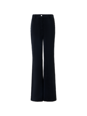 Designer Bootcut Pants in Washed Techno Corduroy - navy