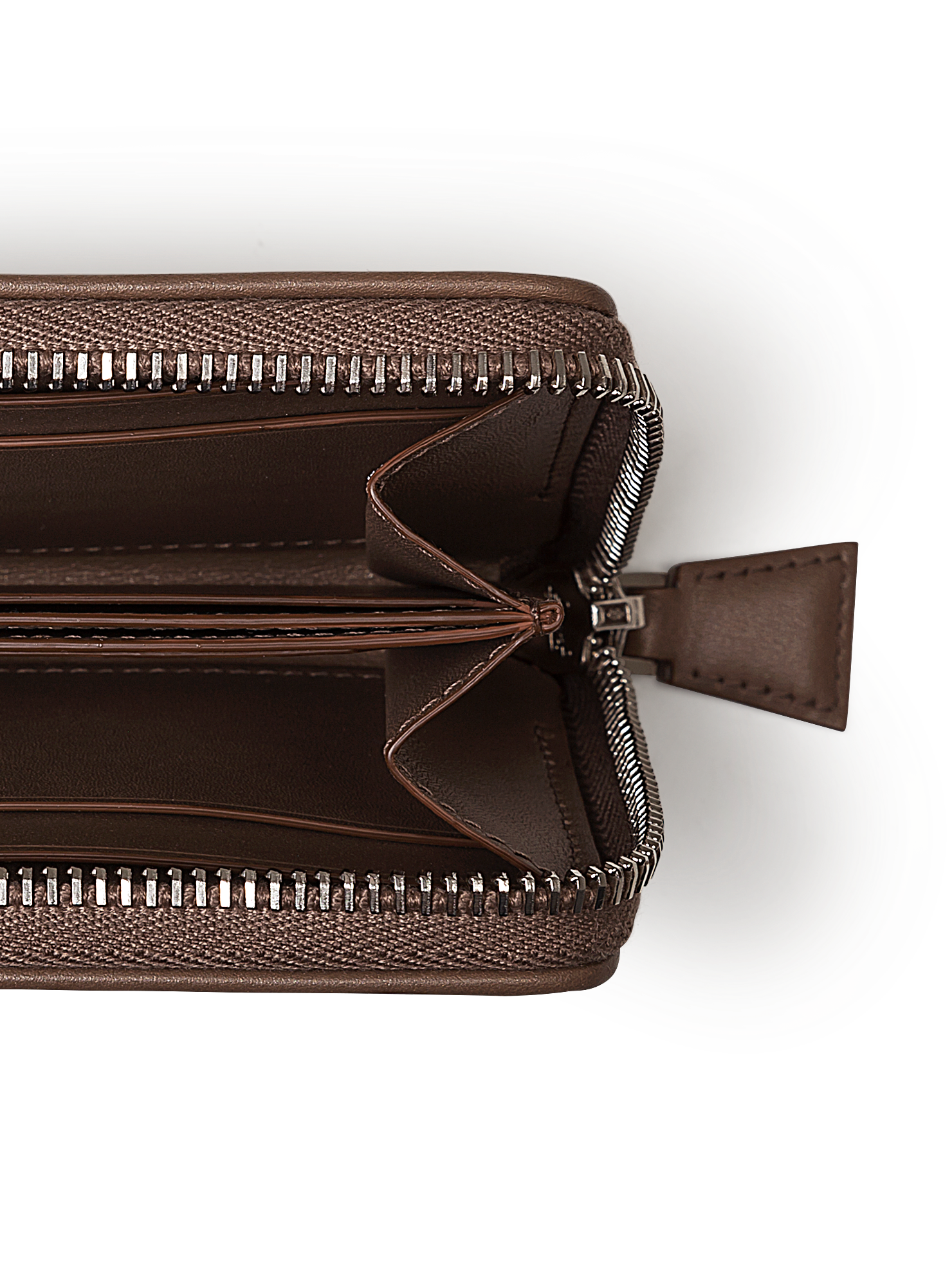 Designer Small Zip Wallet - brown