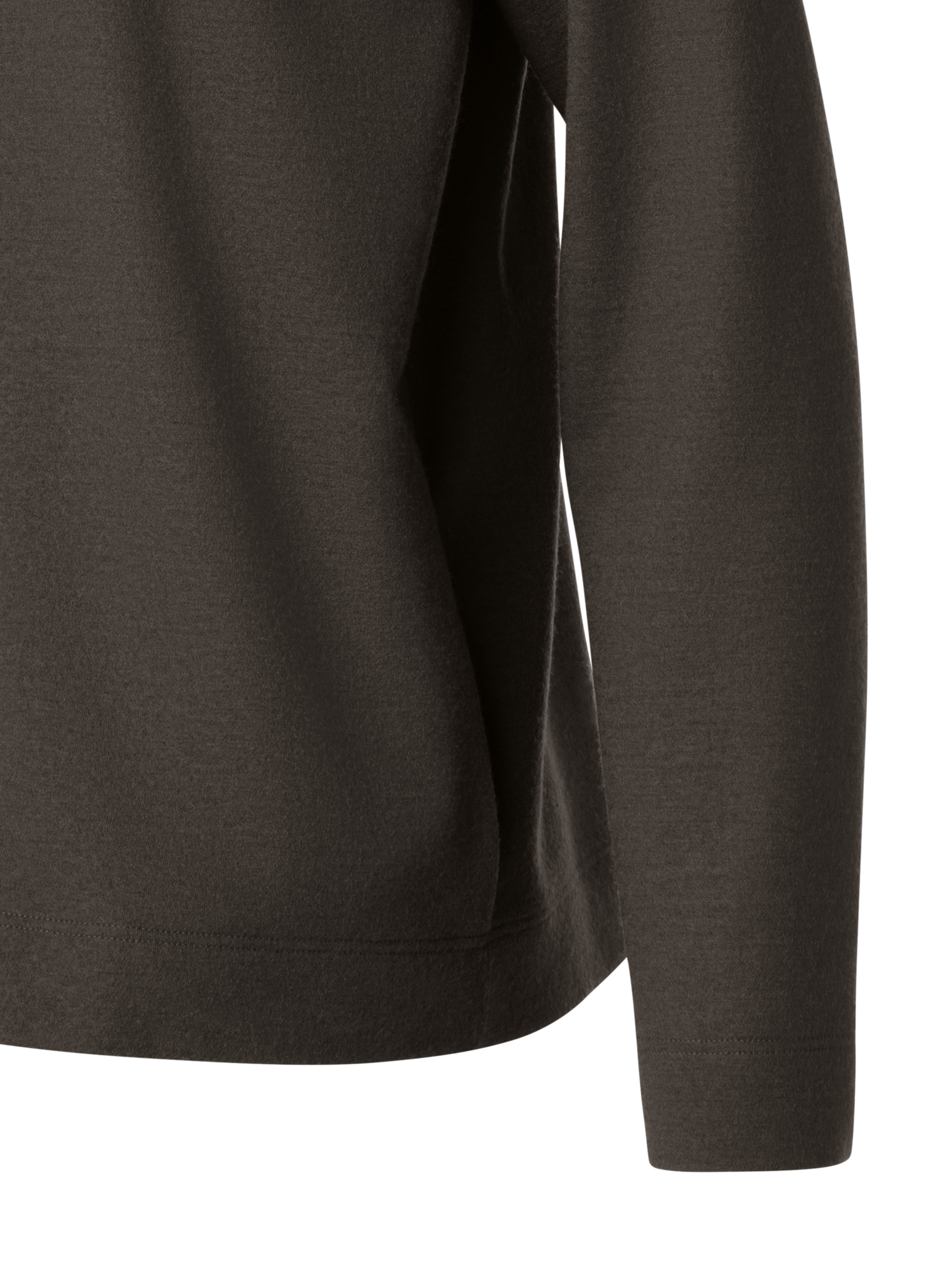 Designer Oversized Wool Jersey Zip Hoodie - neutral - brown