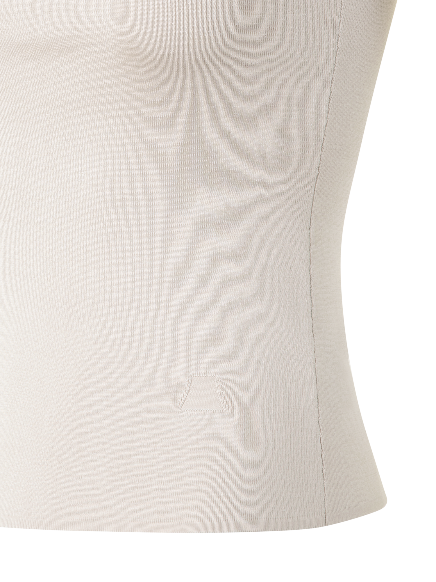 Designer Silk Knit Tank Top - grey - ecru