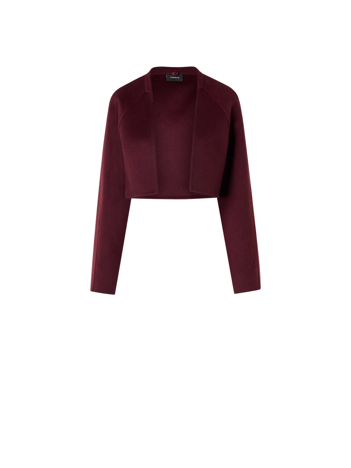 Designer Short Cashmere Duo Coat with Detachable Bolero - red