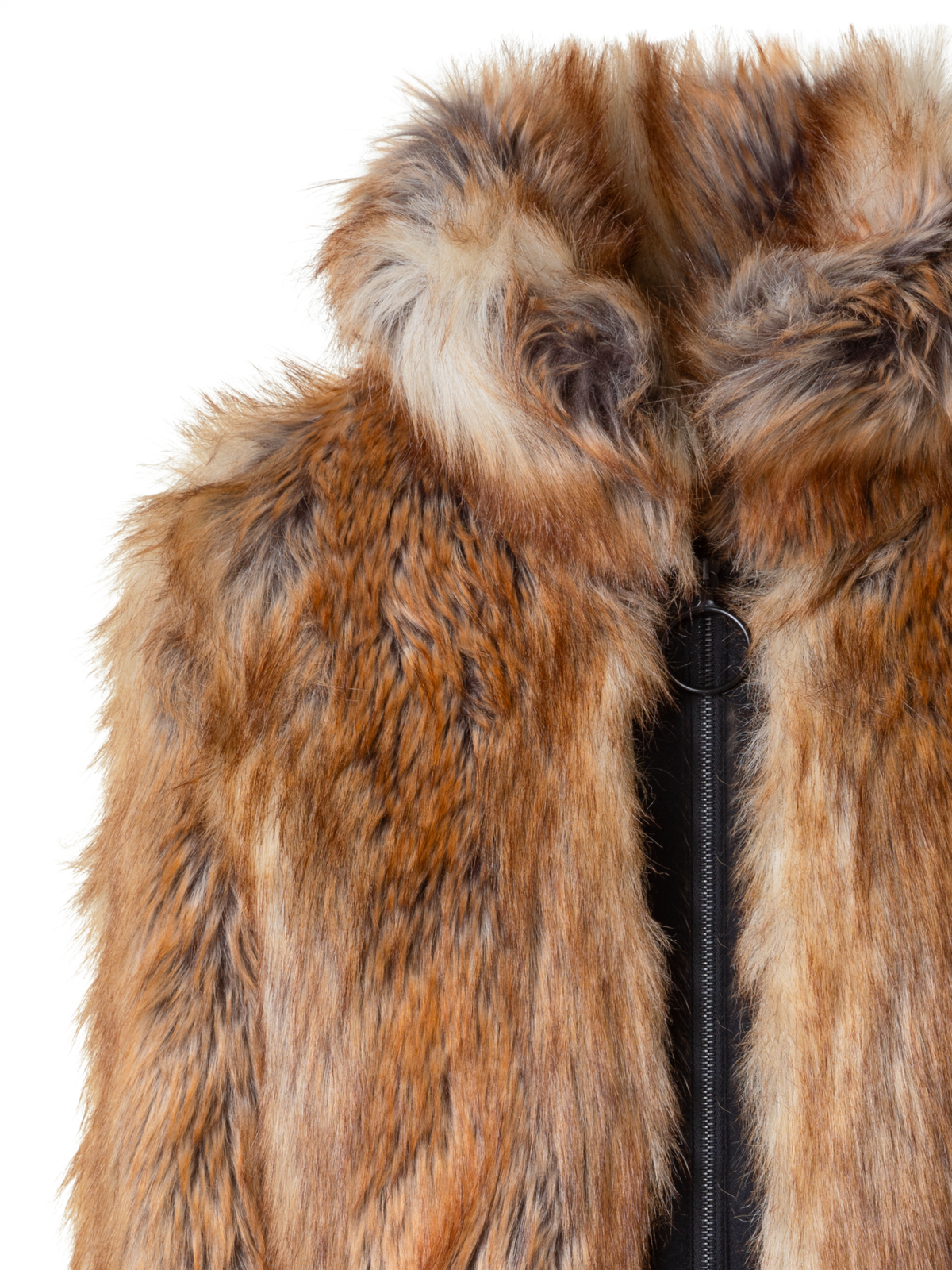 Designer Faux Fur Bomber Jacket - neutral - brown