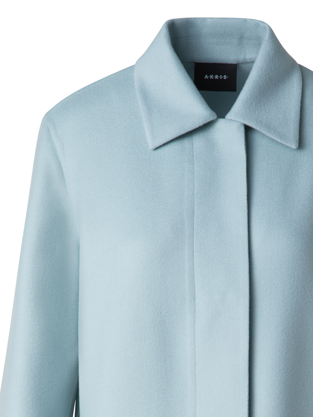 Designer Shirt Jacket in Cashmere Double-Face - pastel - blue