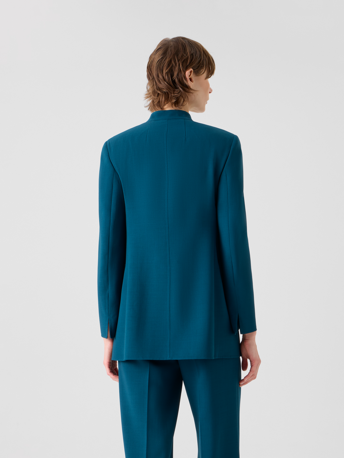 Designer Alvar Cardigan Style Jacket in Wool Double-Face - green