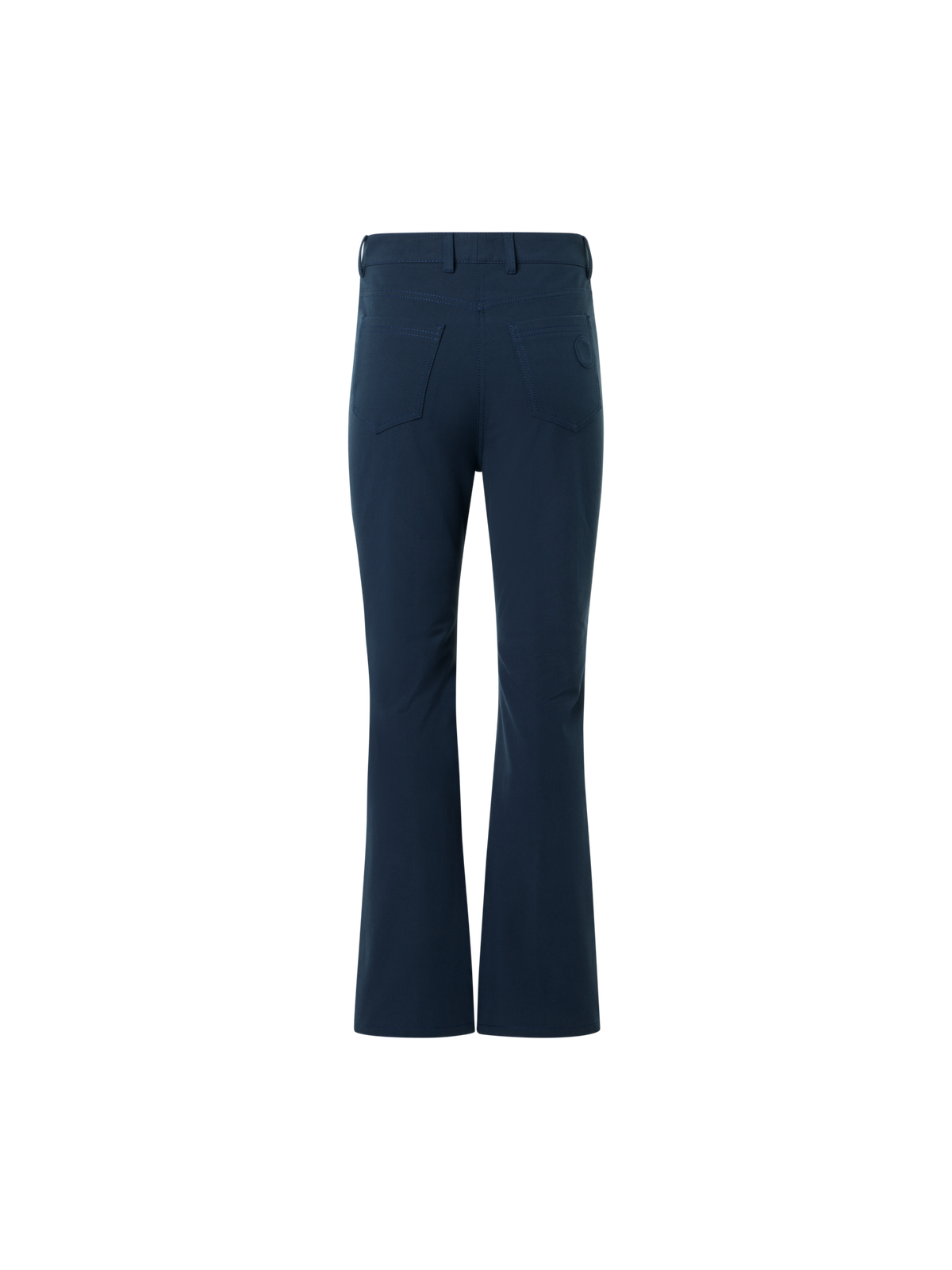 Designer Cali Mid-Rise Cropped Bootcut Cotton Bi-Stretch Pants - navy