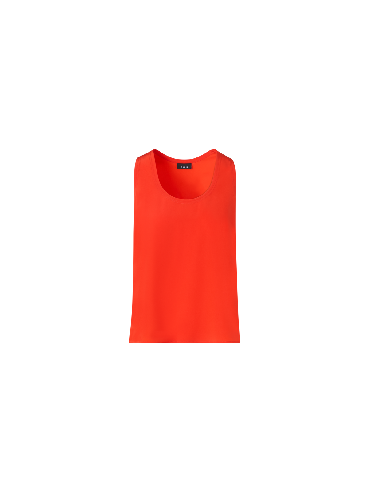 Designer Silk Georgette Tank Top - red