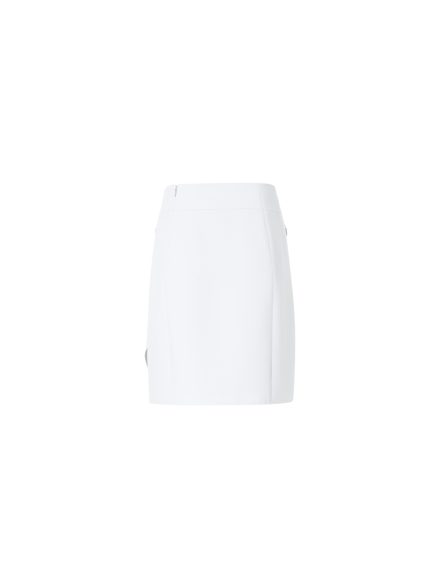 Designer Short Skirt in Cotton Double-Face - ecru - white