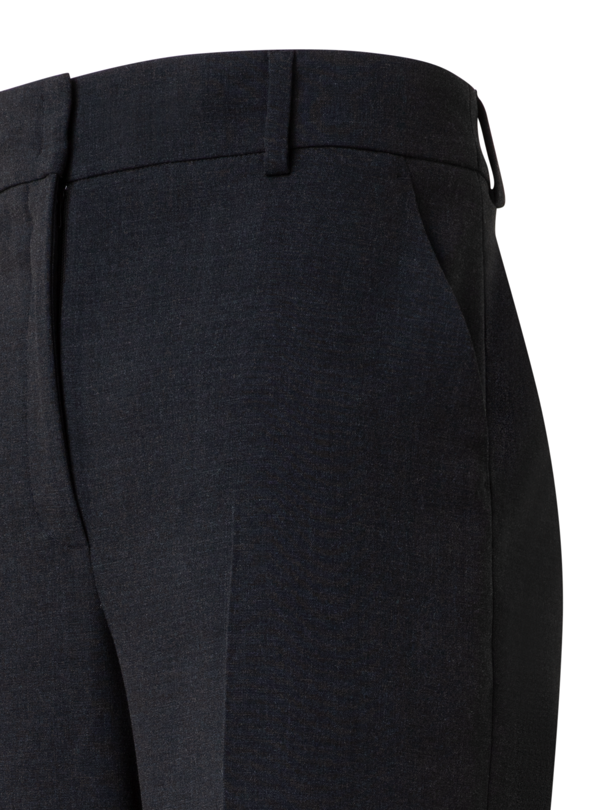 Designer Wide Straight Wool Stretch Double-Face Pants - neutral - grey