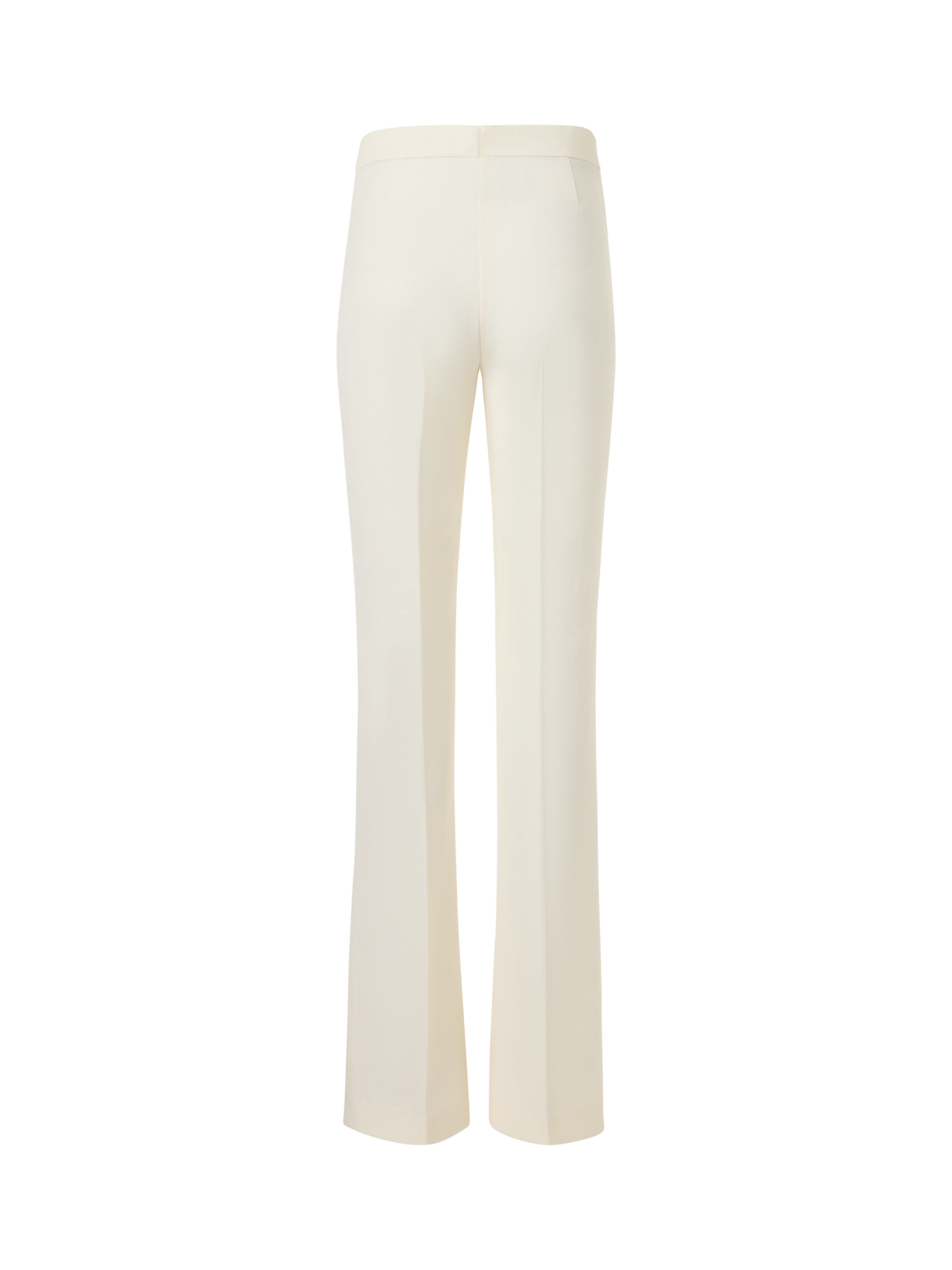 Designer Carl Straight-Leg Pants in Linen-Wool Crêpe Double-Face - ecru