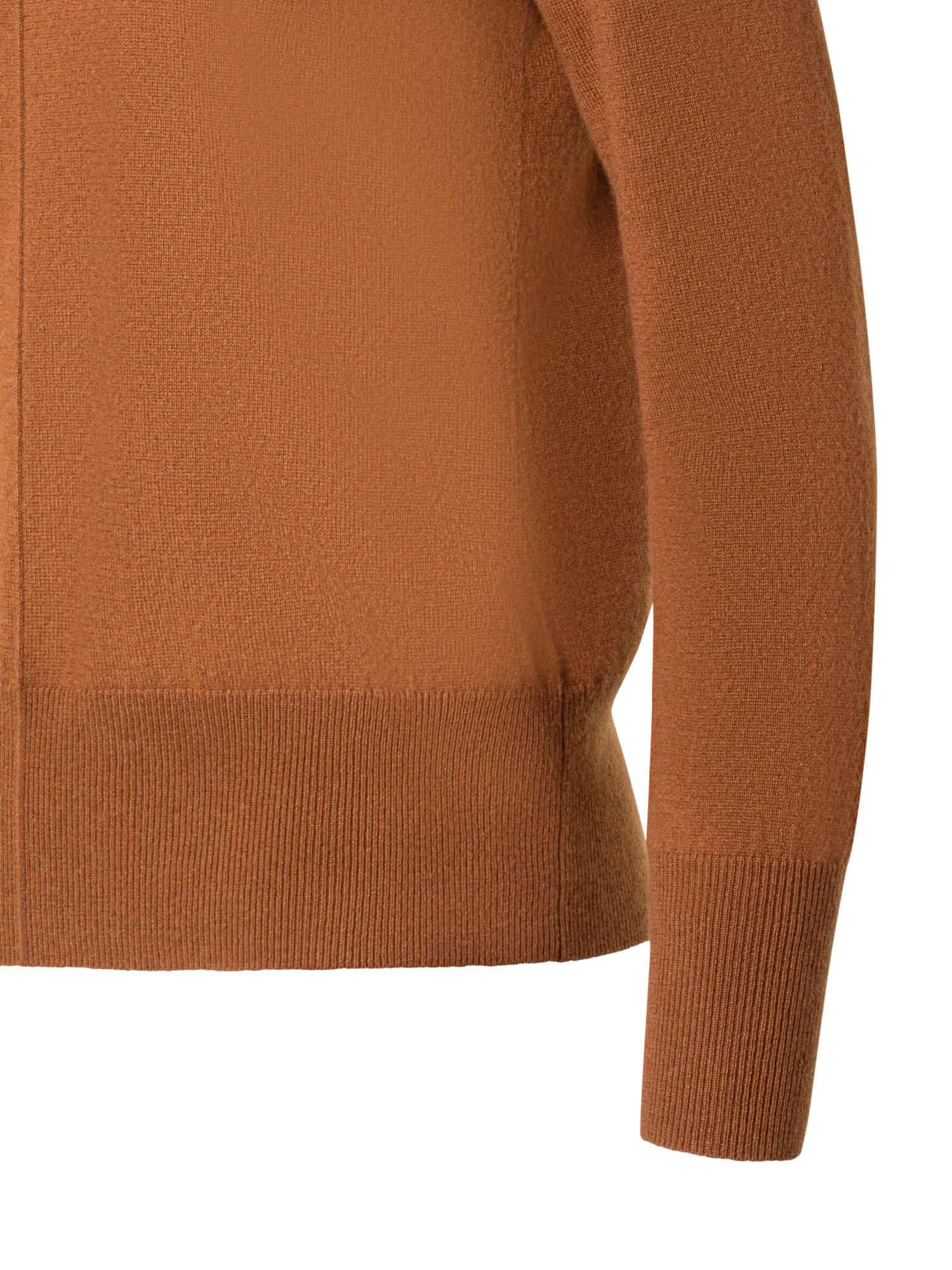 Designer Wide Turtle Neck Cashmere Sweater - brown