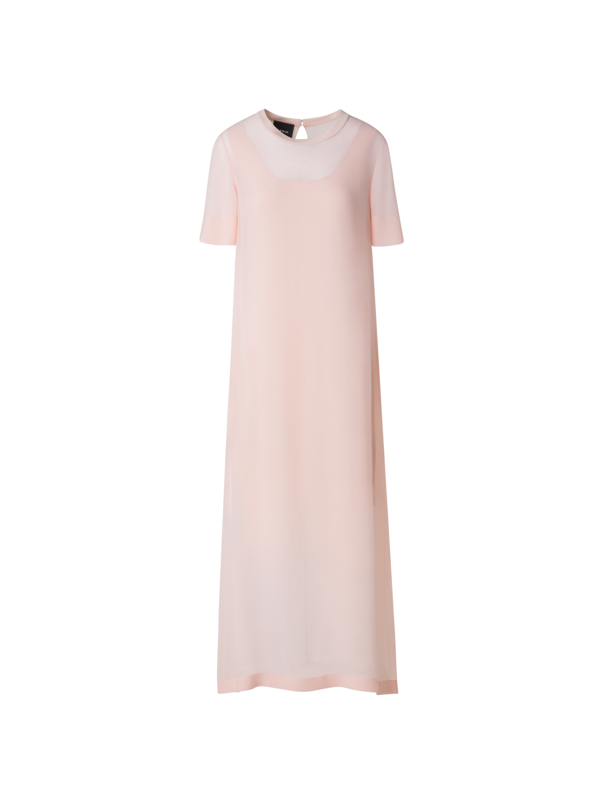 Long Silk T-Shirt Dress Peach / 2 Long Silk T-Shirt Dress Peach / 2