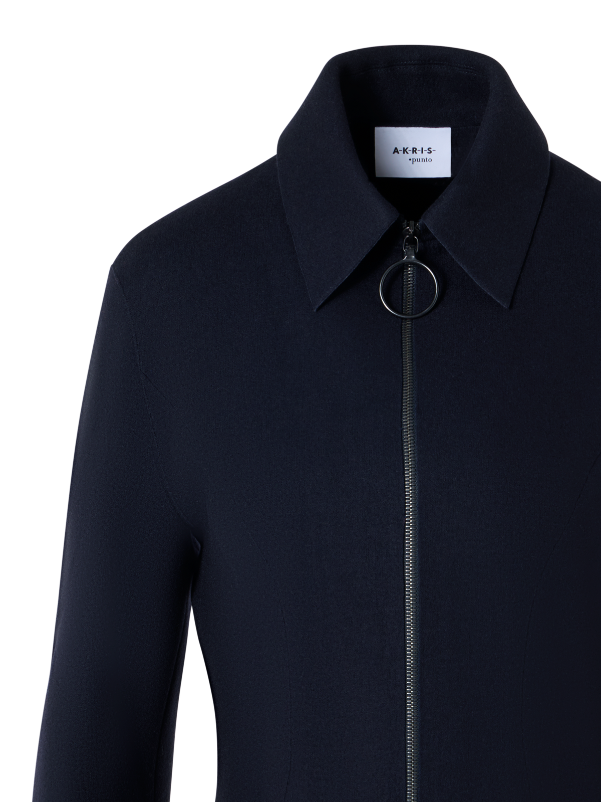 Designer Shirt Jacket in Double-Knit Jersey - blue - navy