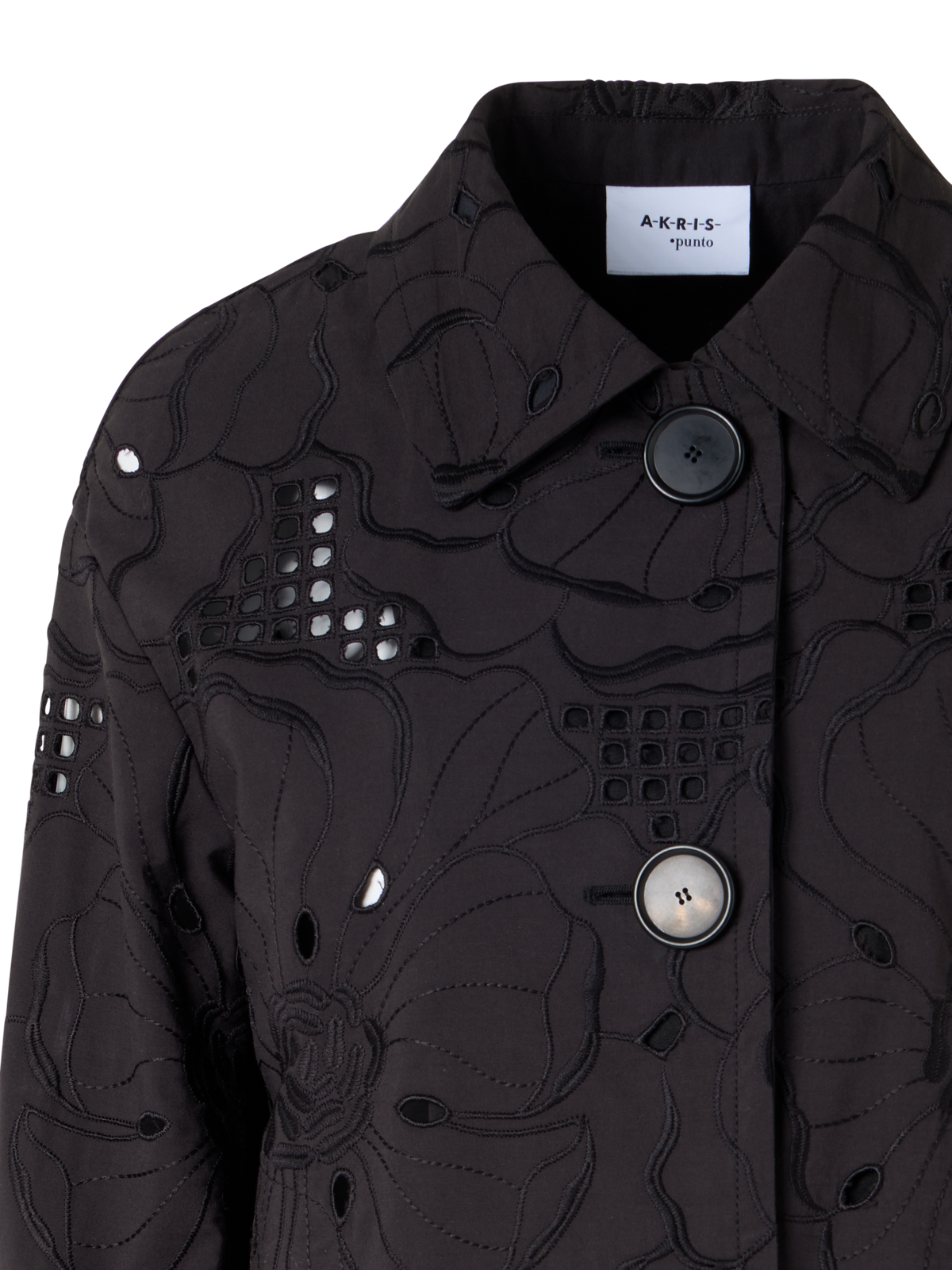 Designer Long-Sleeve Shiny Crinkle Faux-Leather Short Jacket - black