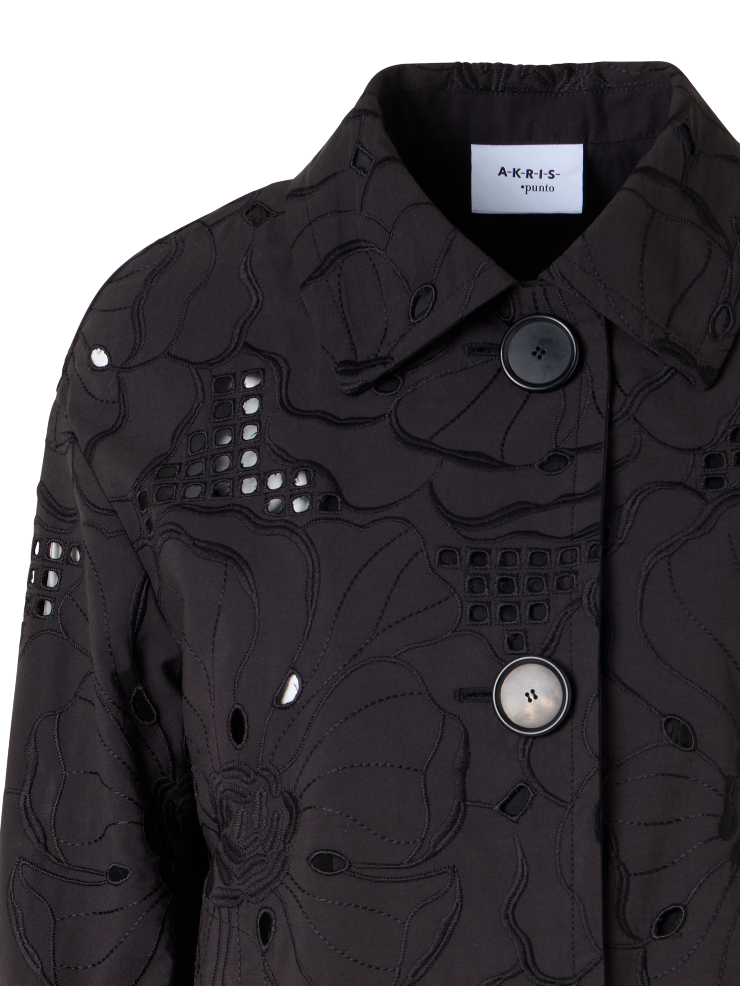Designer Long-Sleeve Shiny Crinkle Faux-Leather Short Jacket - black