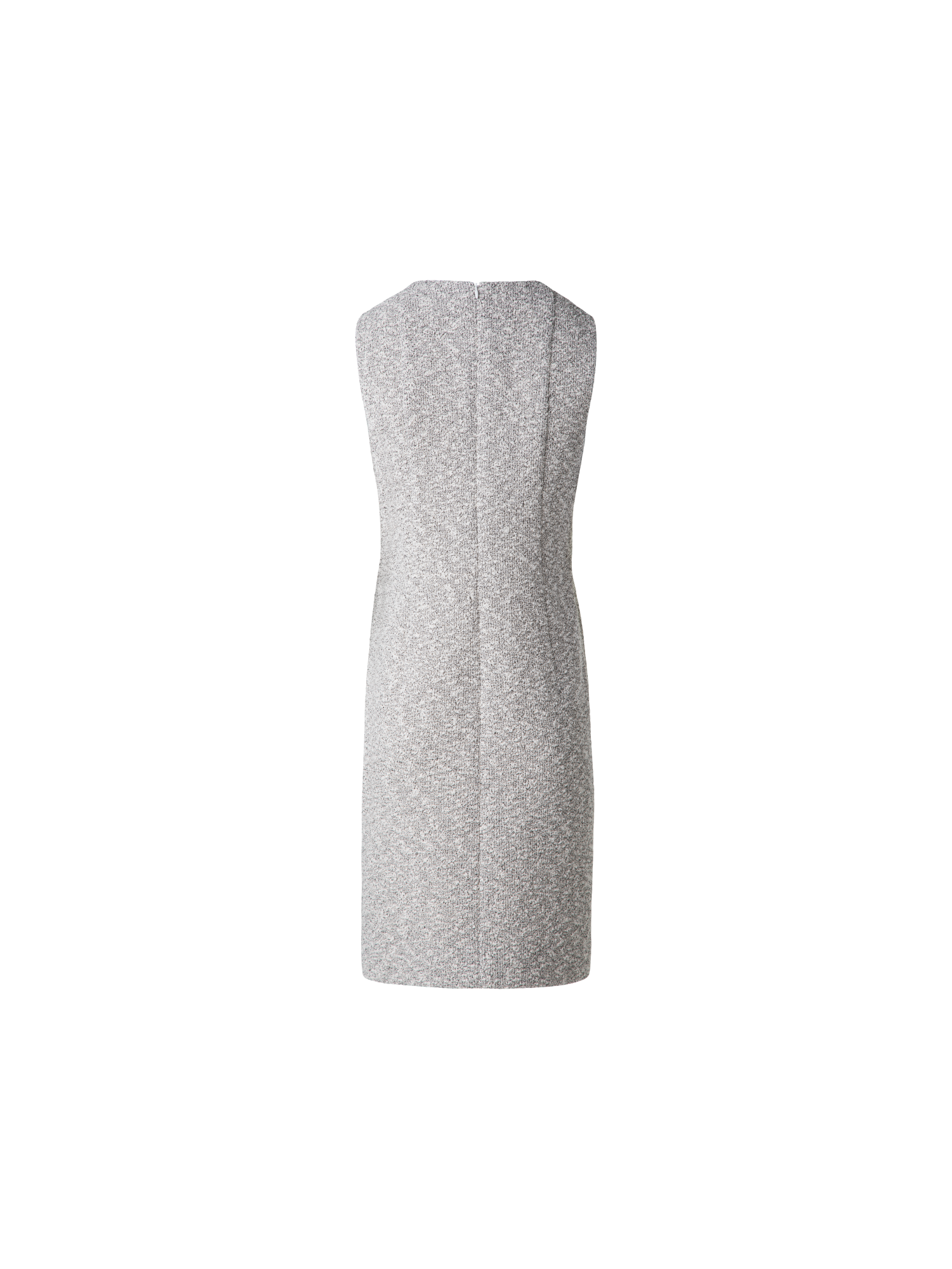 Designer Sheath Dress in Cotton Tweed - grey