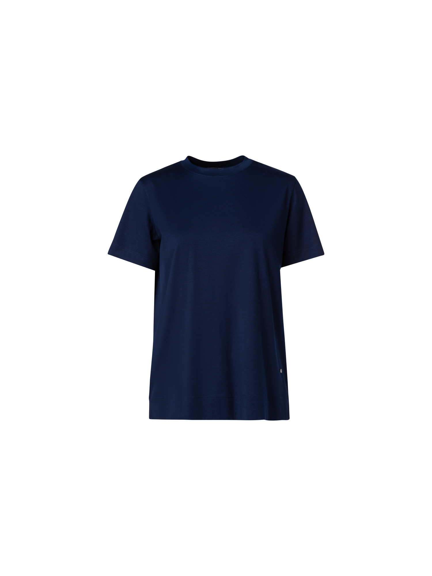 Designer Cotton Jersey T-Shirt - navy - blue