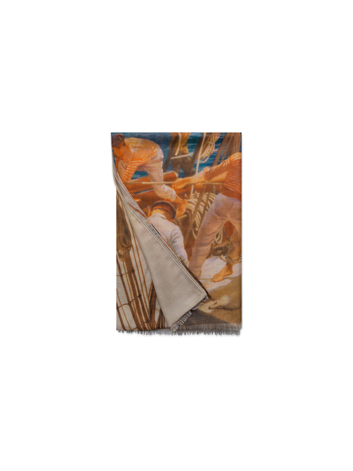 Designer Cashmere Silk Scarf with Prince Albert Print - multicolor