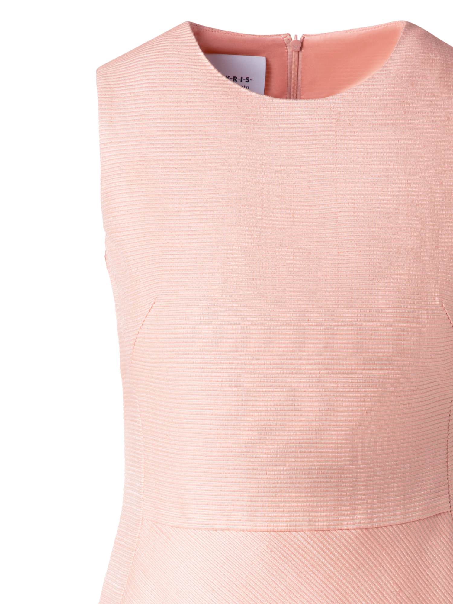 Designer Flared Cocktail Dress in Indian Silk Ottoman - pastel - orange