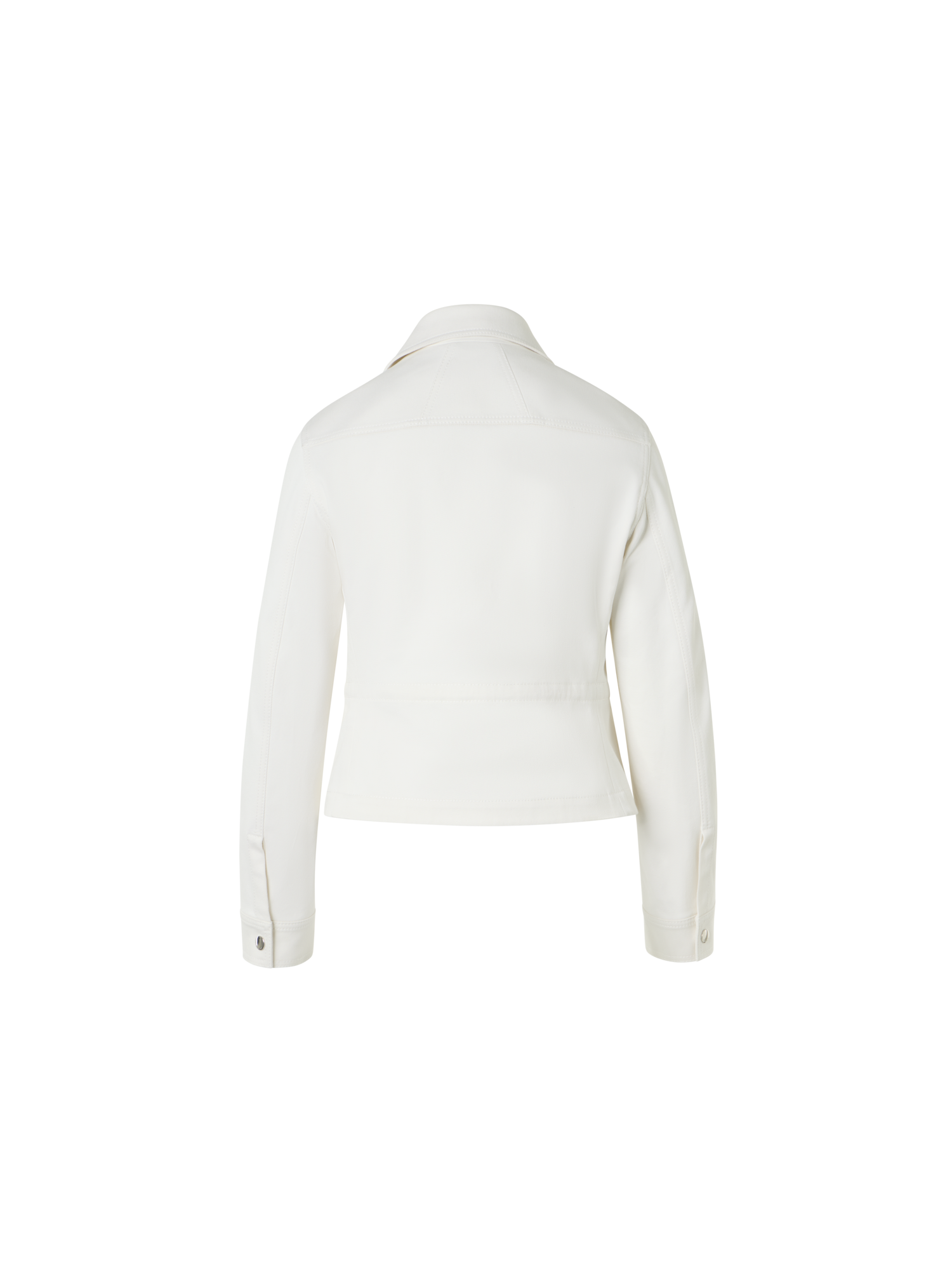 Designer Hugh Cotton Denim Cargo Jacket - ecru