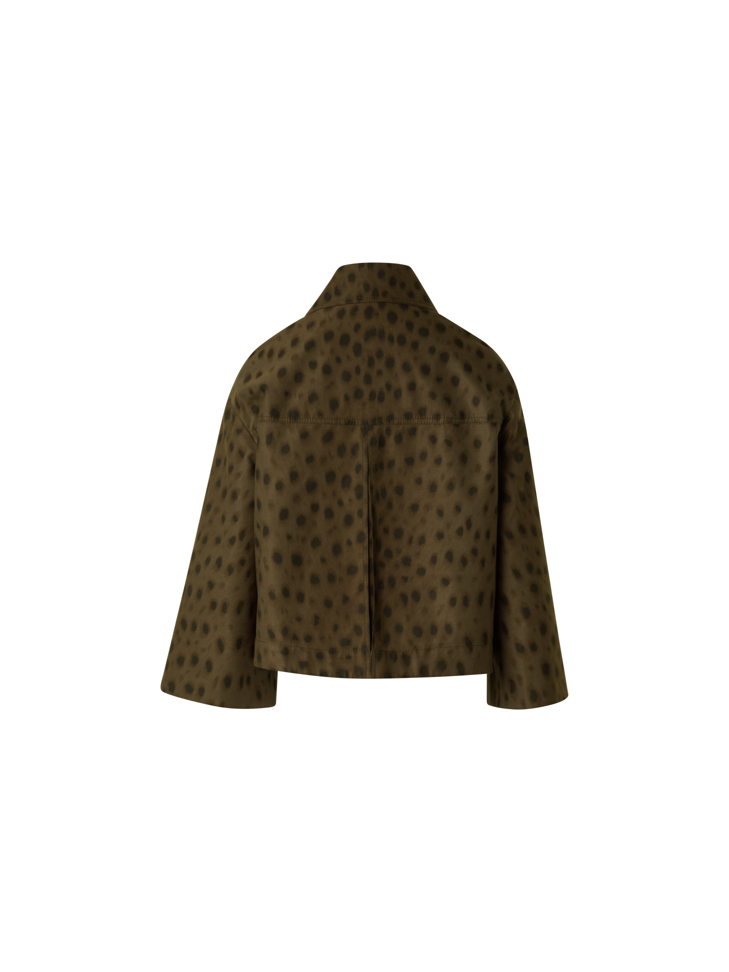 Designer Short Techno Parka in Leopard Print - neutral - brown
