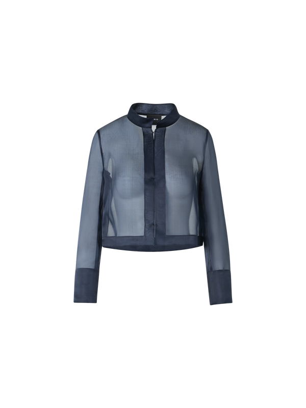 aerma  tulle belt × sleeve short jacket Silk Organza Short Jacket – Akris Inc.