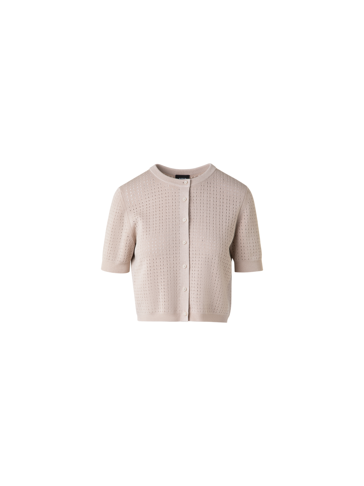 Cropped Cardigan Silk And Cotton Cardigan Black Silk Cotton 3/4