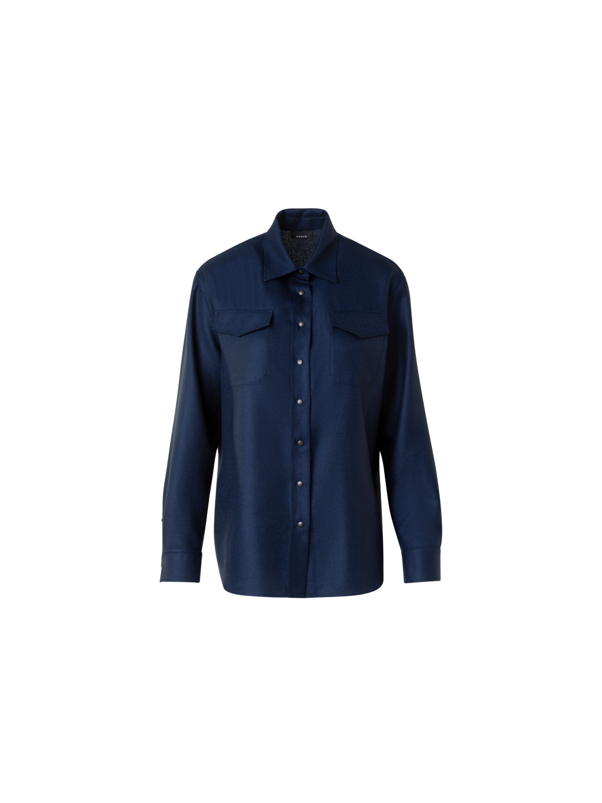 Designer Shirt Blouse in Panama Cashmere - neutral - navy - blue