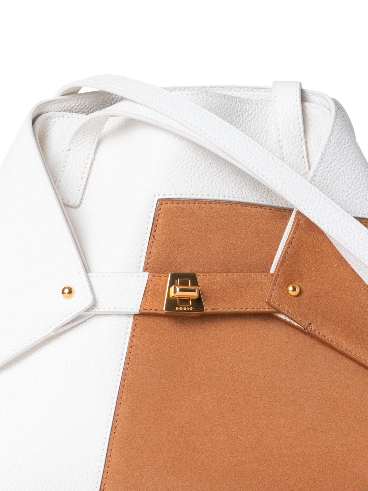 Designer Ai Small Shoulder Tote - neutral - brown - multicolor - white