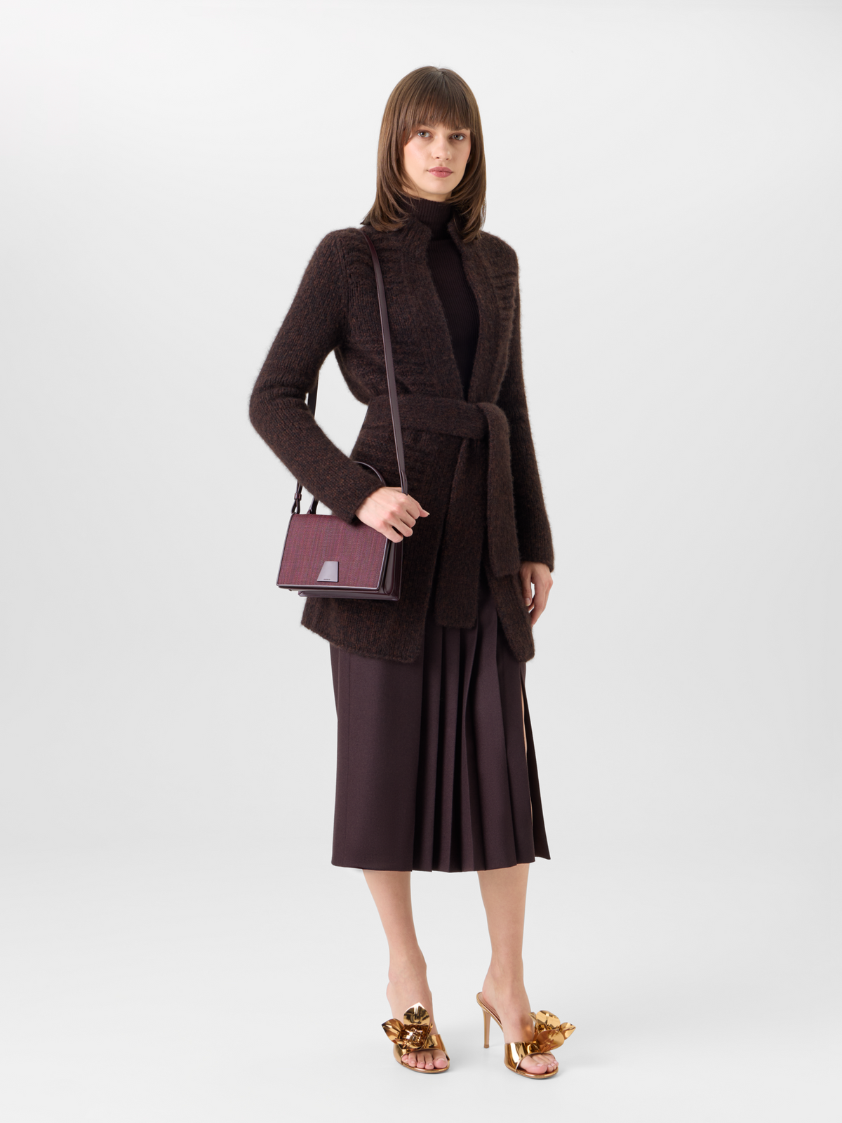 Designer Alice Small Top Handle Bag - wine #editorial