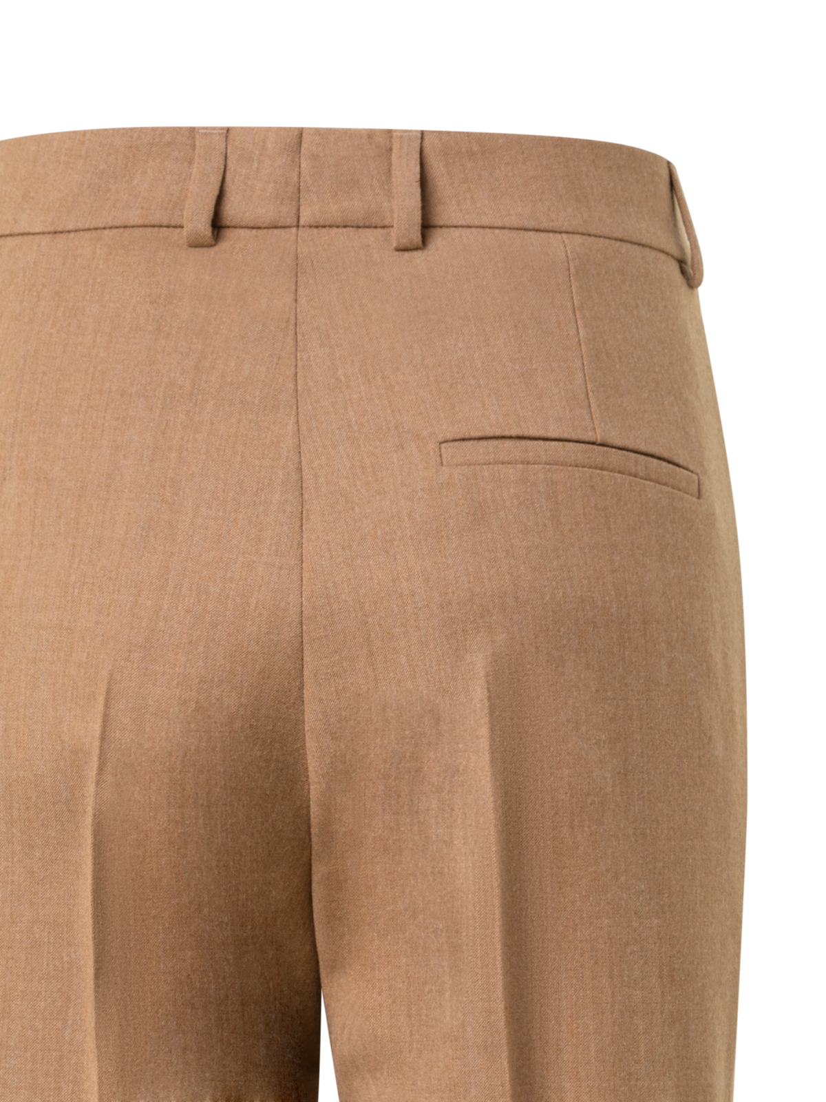 Designer Tapered Wool Stretch Flannel Pants - neutral - beige