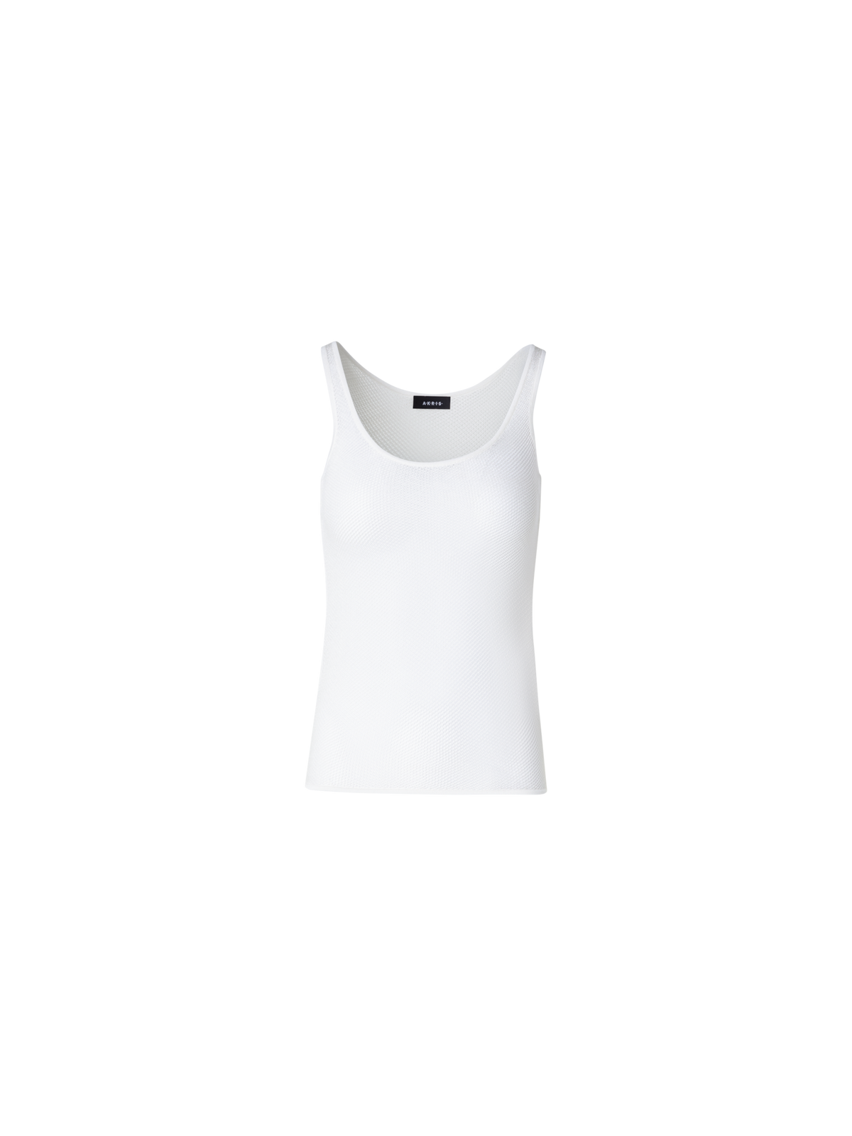 Designer Silk Mesh Knit Tank - ecru