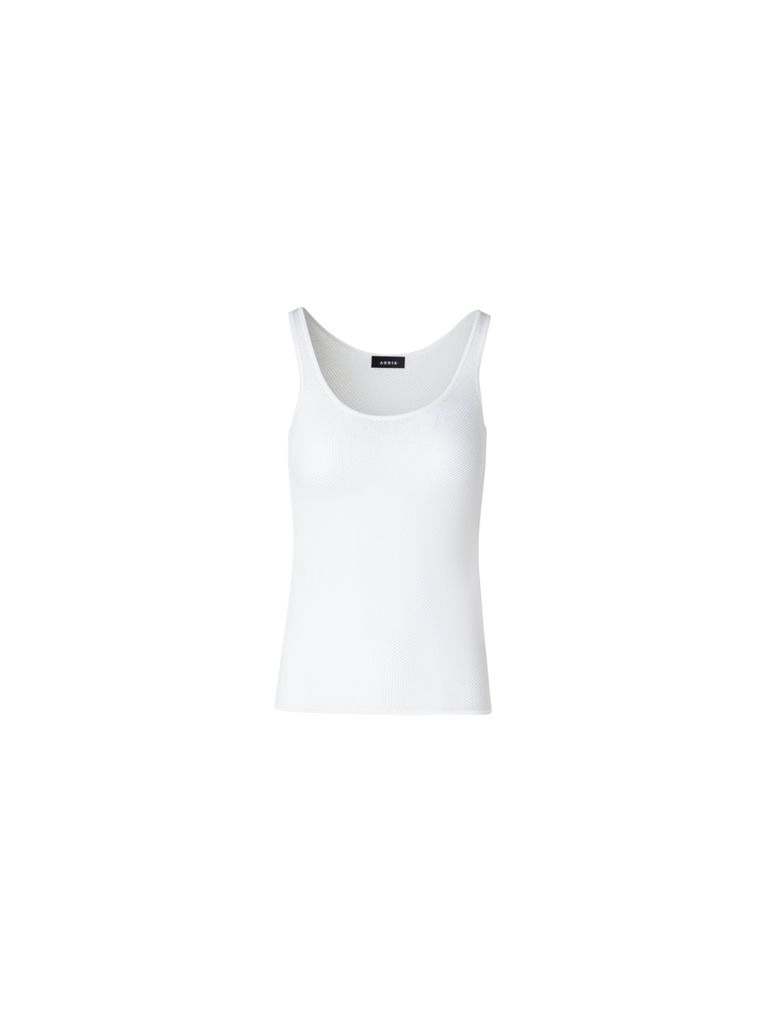 Designer Silk Mesh Knit Tank - ecru