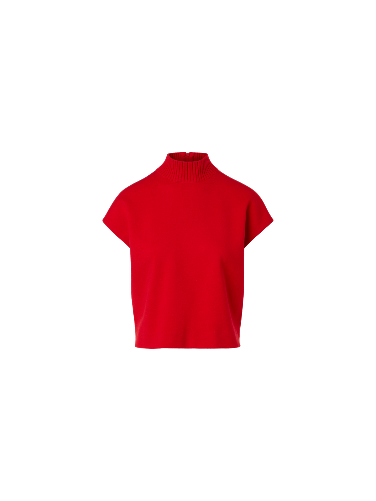 Designer Bright Red Milano Knit Pullover - red