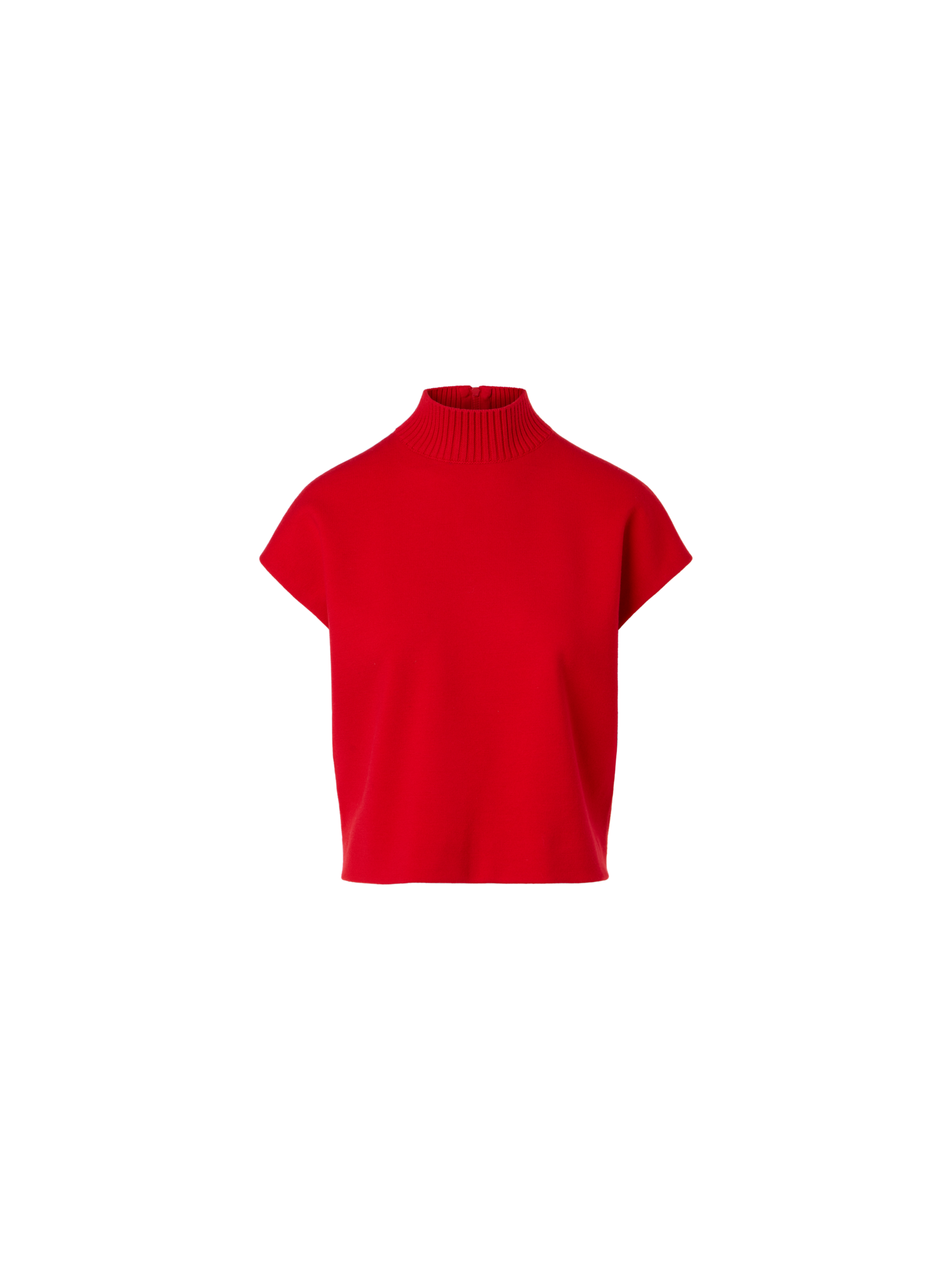 Designer Bright Red Milano Knit Pullover - red