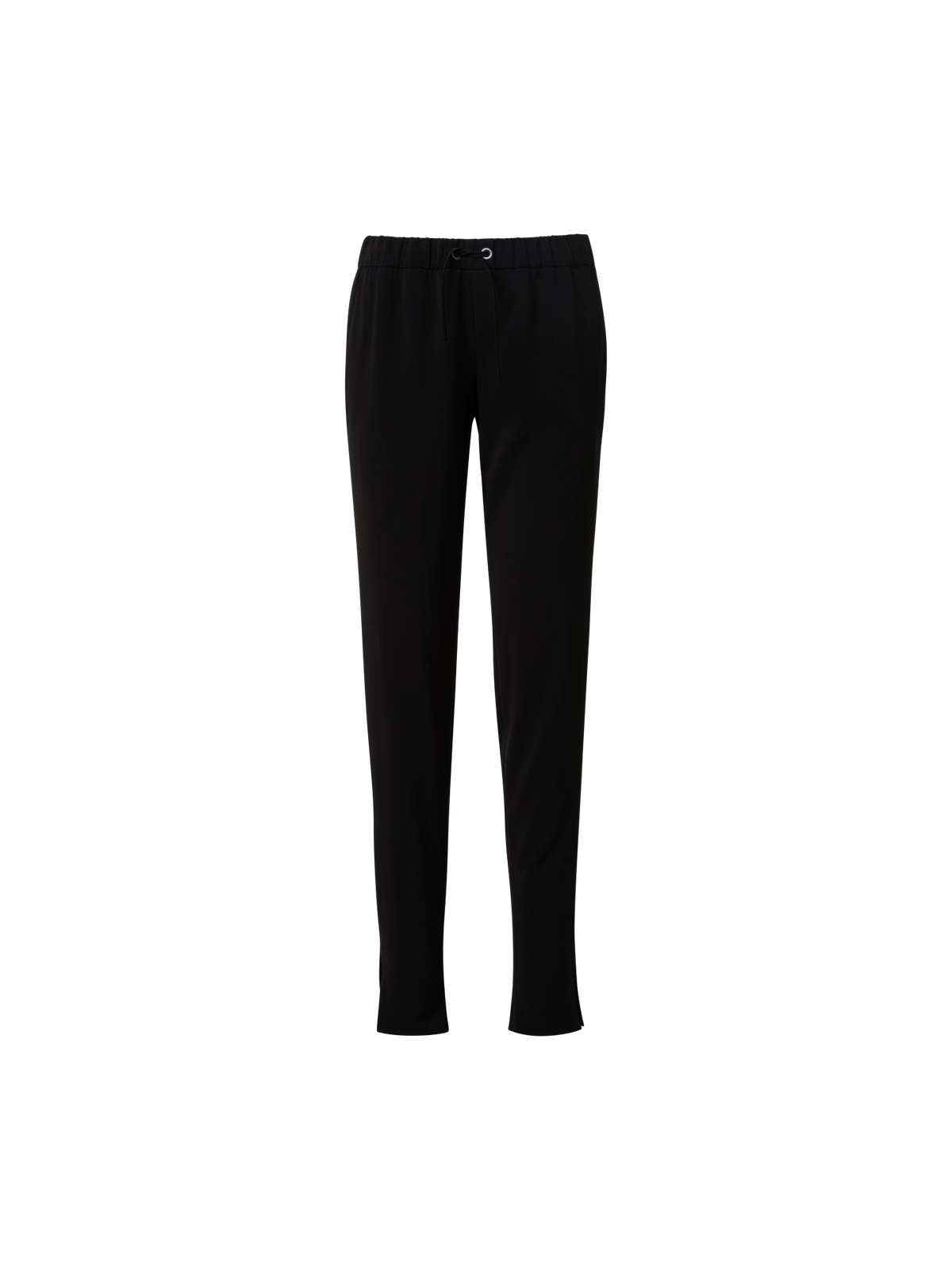 Designer Tapered Signature Lasercut Crêpe Jogger Pants - black
