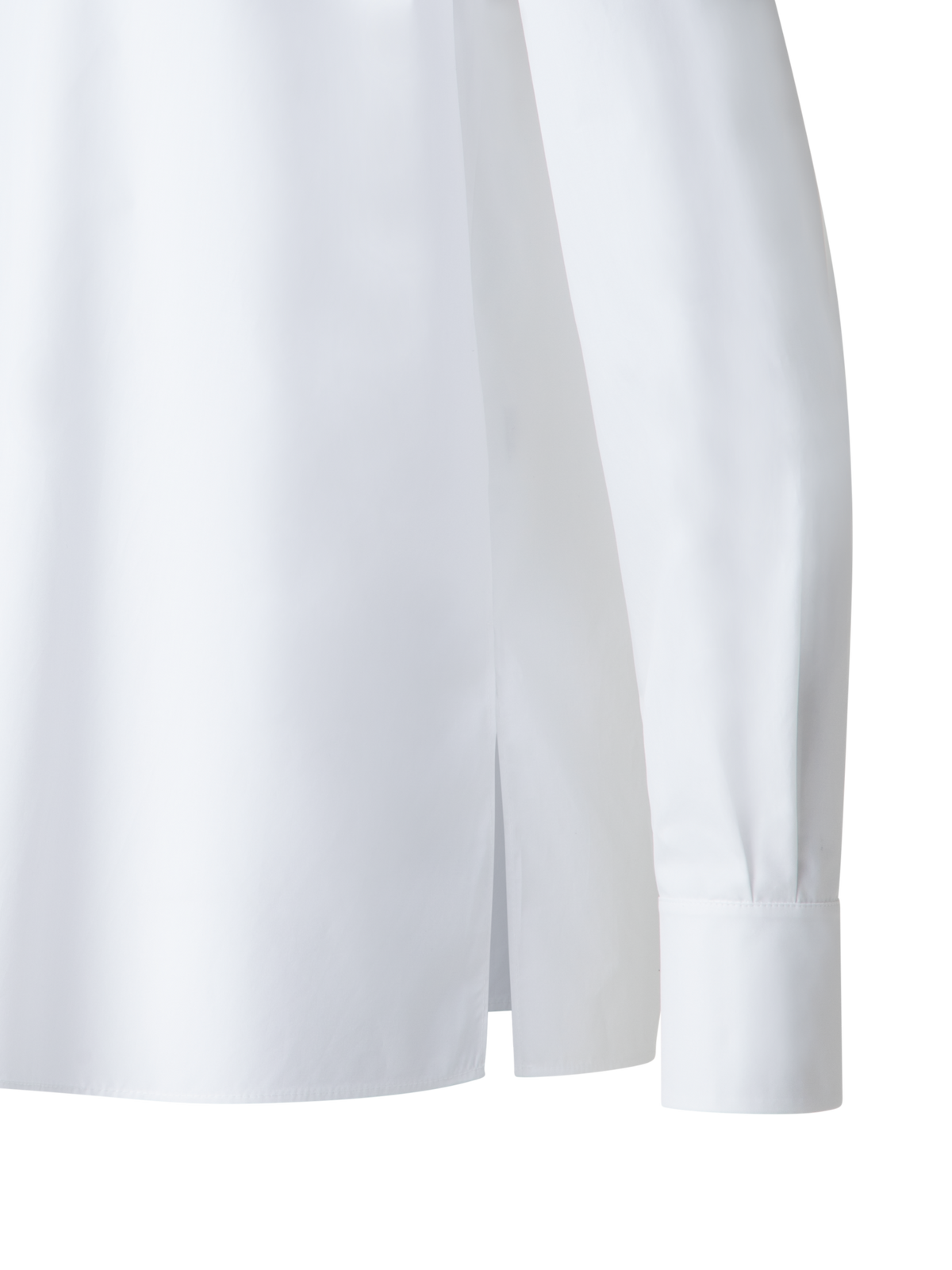 Designer Cotton Blouse with Gathered Shoulder Detail - neutral - white